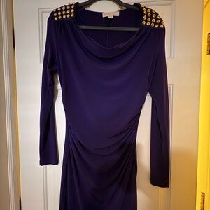 MK Purple Dress with Gold Accents